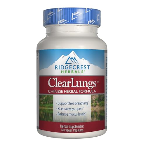 Ridgecrest Herbals ClearLungs, Herbal Breathing Support, Original Formula, 120 Vegetarian Capsules