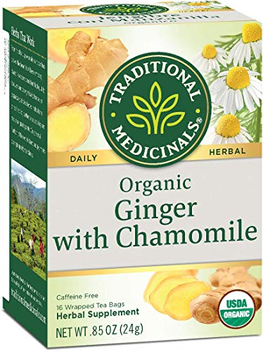 Traditional Medicinal Organic Ginger with Chamomile Tea - 16 Bags