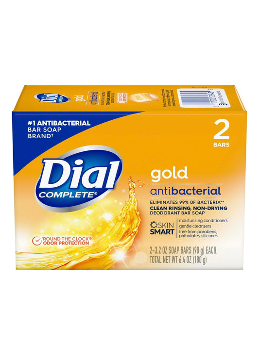 Dial Gold Antibacterial Deodorant Soap, 2 Pack, Total Net Wt 6.4 oz - The Great Shoppe