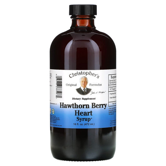 Christopher's Original Formulas Nourish Hawthorn Berry Heart Syrup 16 Oz - The Great Shoppe