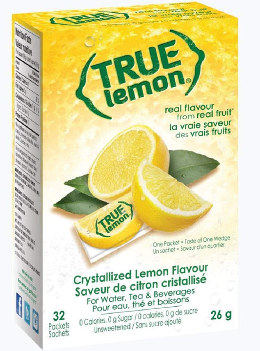 True Citrus - True Lemon Crystallized Lemon (2 Boxes of 32 = 64 Packets) - The Great Shoppe