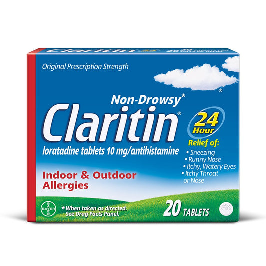 Claritin 24 Hour Non-Drowsy Allergy Tablets, 10 mg, 20 Count