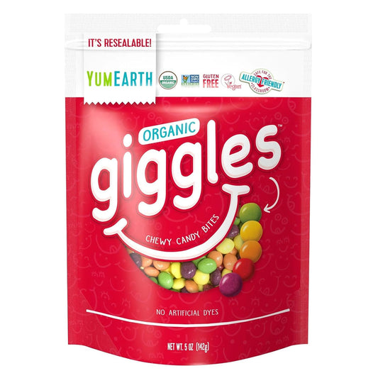YUMEARTH Organic Giggles, Chewy Candy (Red Bag) - 5 Oz - The Great Shoppe