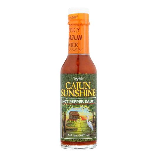Try Me Cajun Sunshine Hot Pepper Sauce, 5oz Bottle (Pack of 1)