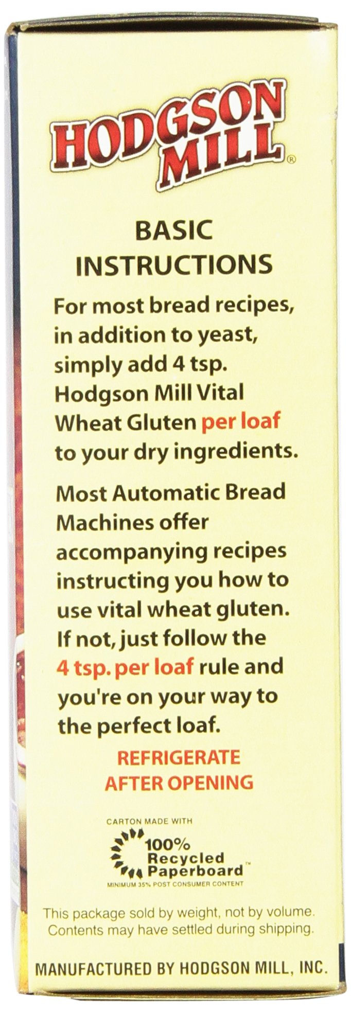 Hodgson Mill Vital Wheat Gluten with Vitamin C, 6.5 Ounce