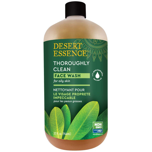 Desert Essence, Thoroughly Clean Face Wash with Tea Tree Oil, Hydrating & Non-Drying - The Great Shoppe