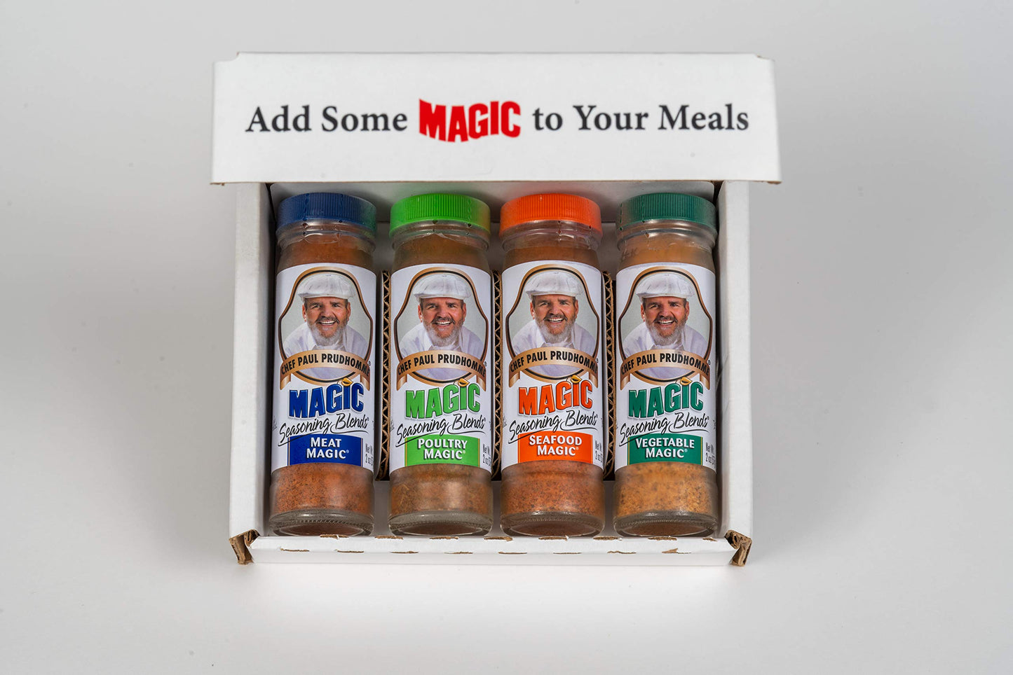 Chef Paul Prudhomme's Magic Seasoning Blends ~ Magic 4-Pack, Qty. 4 2-Ounce Bottles