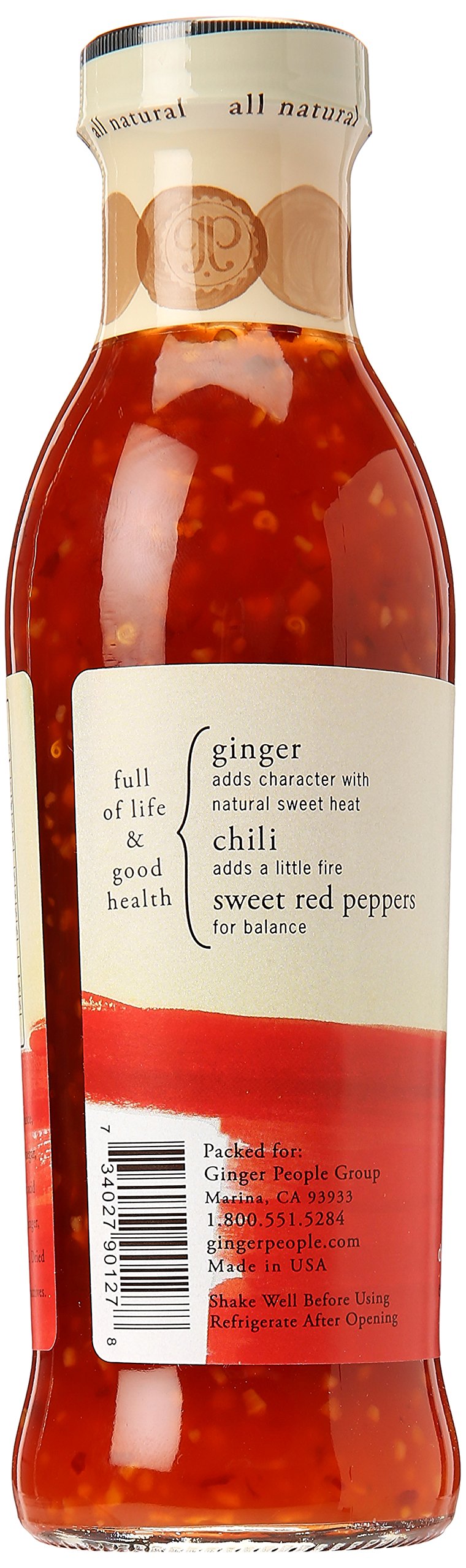 Ginger Sweet Chili Sauce – Sweet and Spicy Dip Cooking Sauce | Organic and Brings Natural Taste of Ginger, Chili, and Red Pepper | Full of Life and Good Health | 12.7 oz