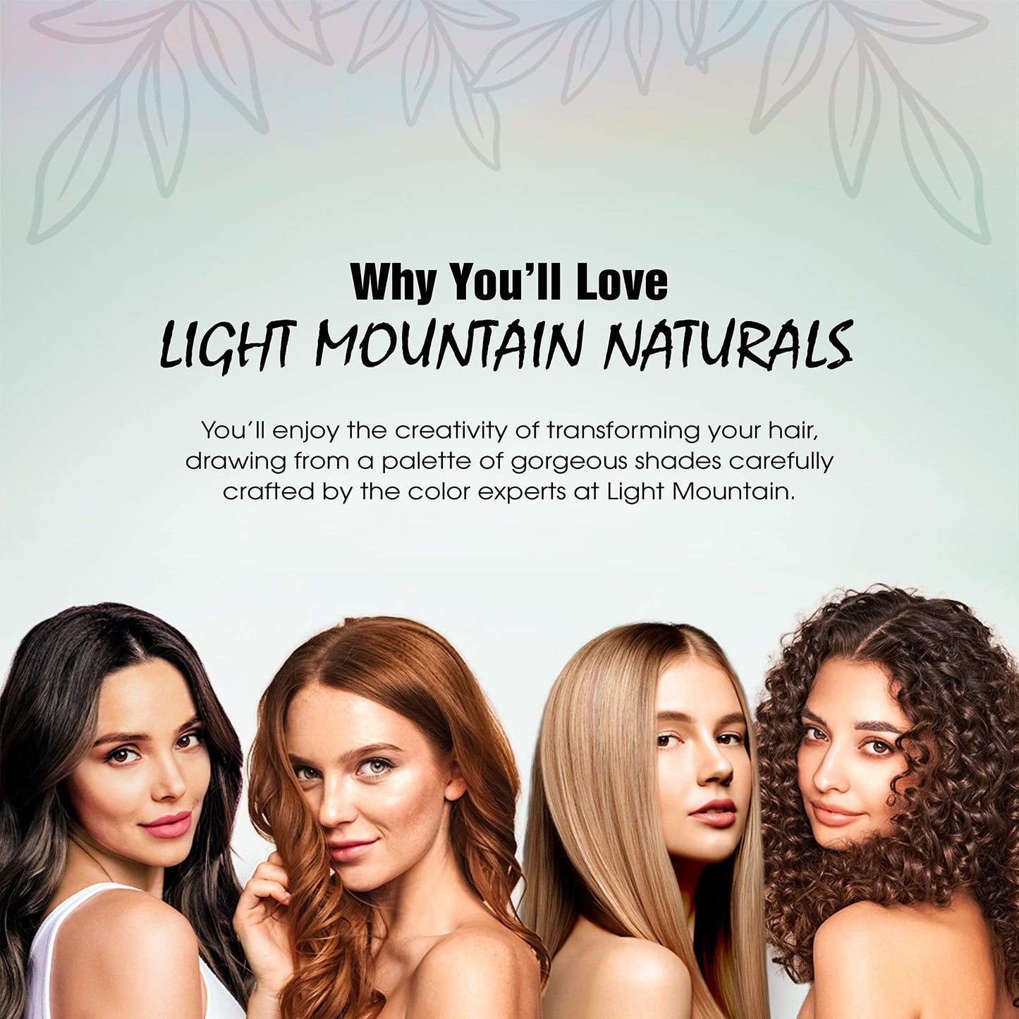Light Mountain Henna Hair Color & Conditioner - Red Hair Dye for Men/Women, Organic Henna Leaf Powder and Botanicals, Chemical-Free, Semi-Permanent Hair Color, 4 Oz