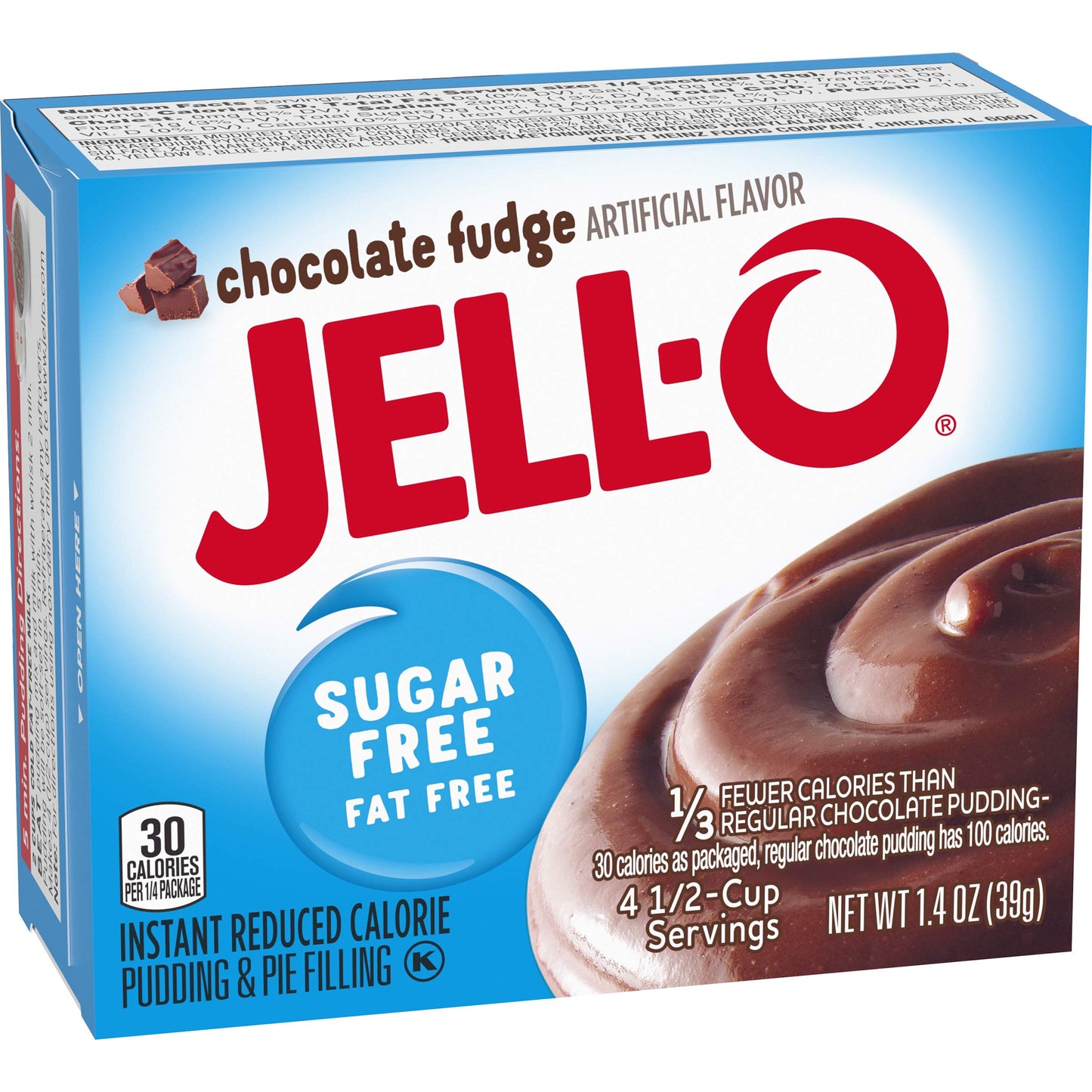 Jell-O Chocolate Fudge Sugar Free & Fat Free Instant Pudding & Pie Filling Mix (1.4 oz Box) Pack of 24